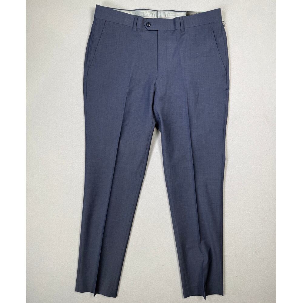 Bar III Men's Slim-Fit Wool Blend Dress Pants blue-34x32 $175 - Picture 7 of 8